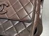 VTG Chanel Quilted Lambskin Shoulder Flap Bag - Brown