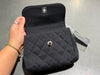 CLEAN Chanel Quilted Frabric Kelly Flap Bag - Black/Silver