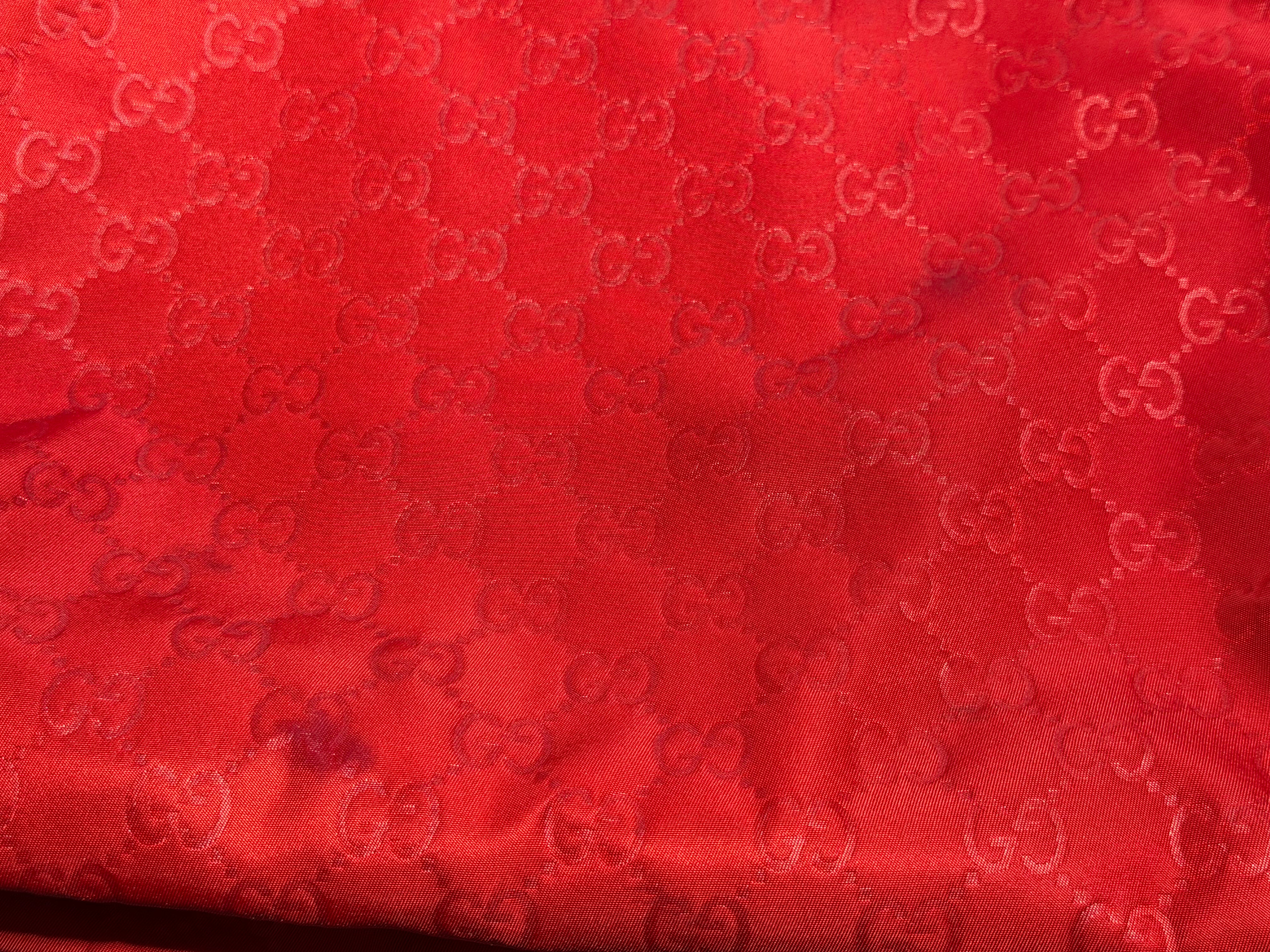 VTG 2000s GUCCI GG Nylon Monogram Medium Tote - Red