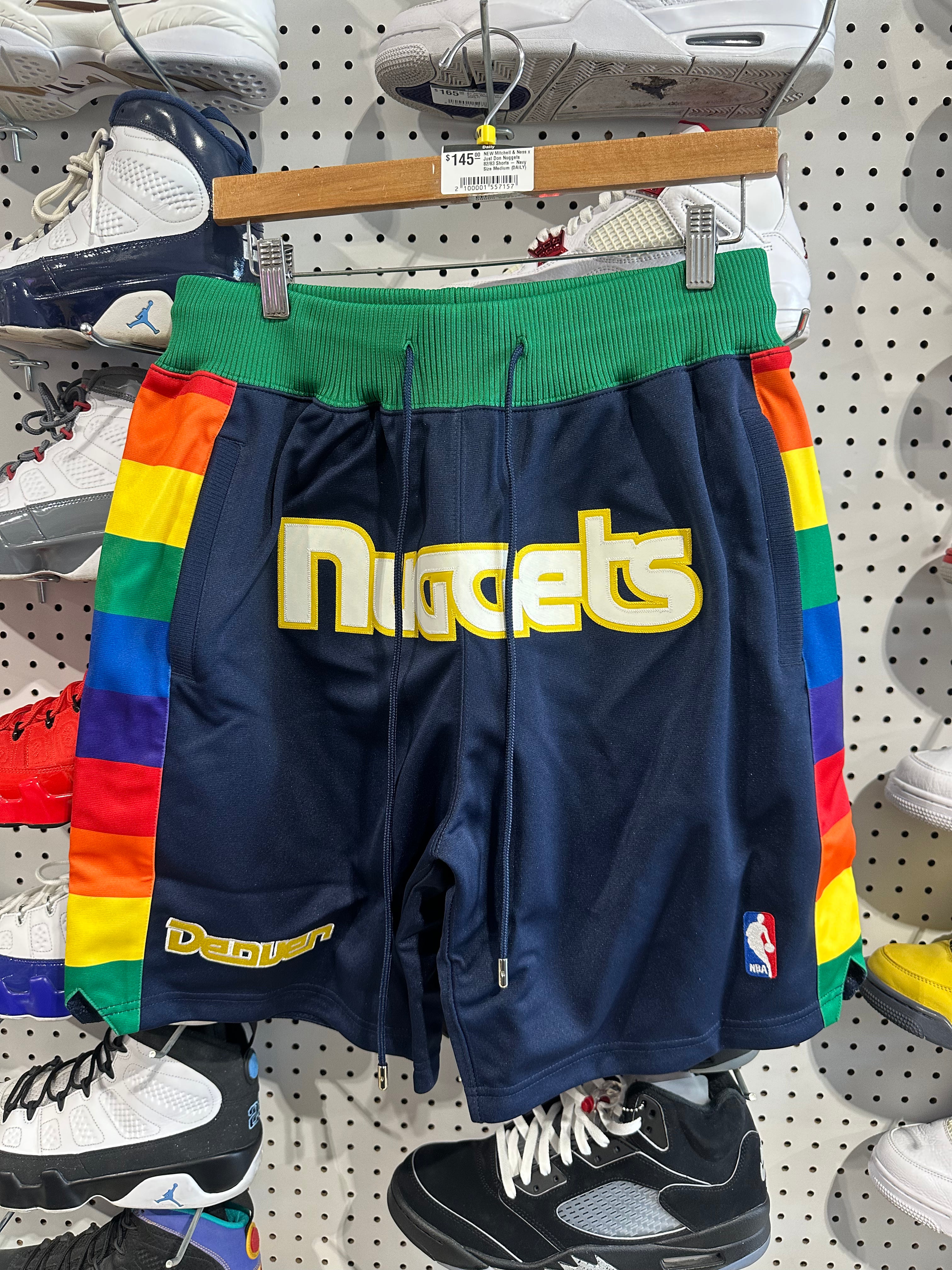NEW Mitchell & Ness x Just Don Denver Nuggets 1982/83 Shorts - Navy Size Medium