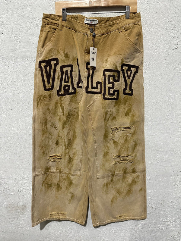 NEW Vale Collage Carpenter Pants - White/Beige Size 32