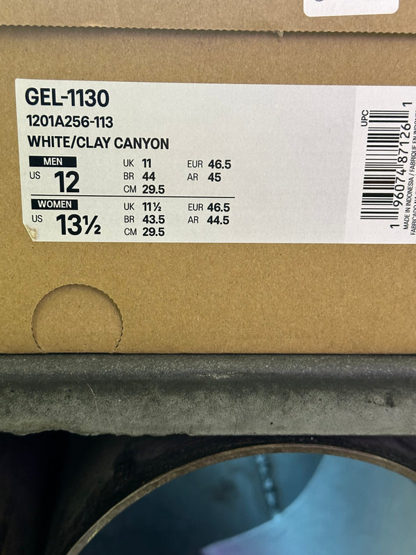 ASICS Gel 1130 - White/Clay Canyon Size 9