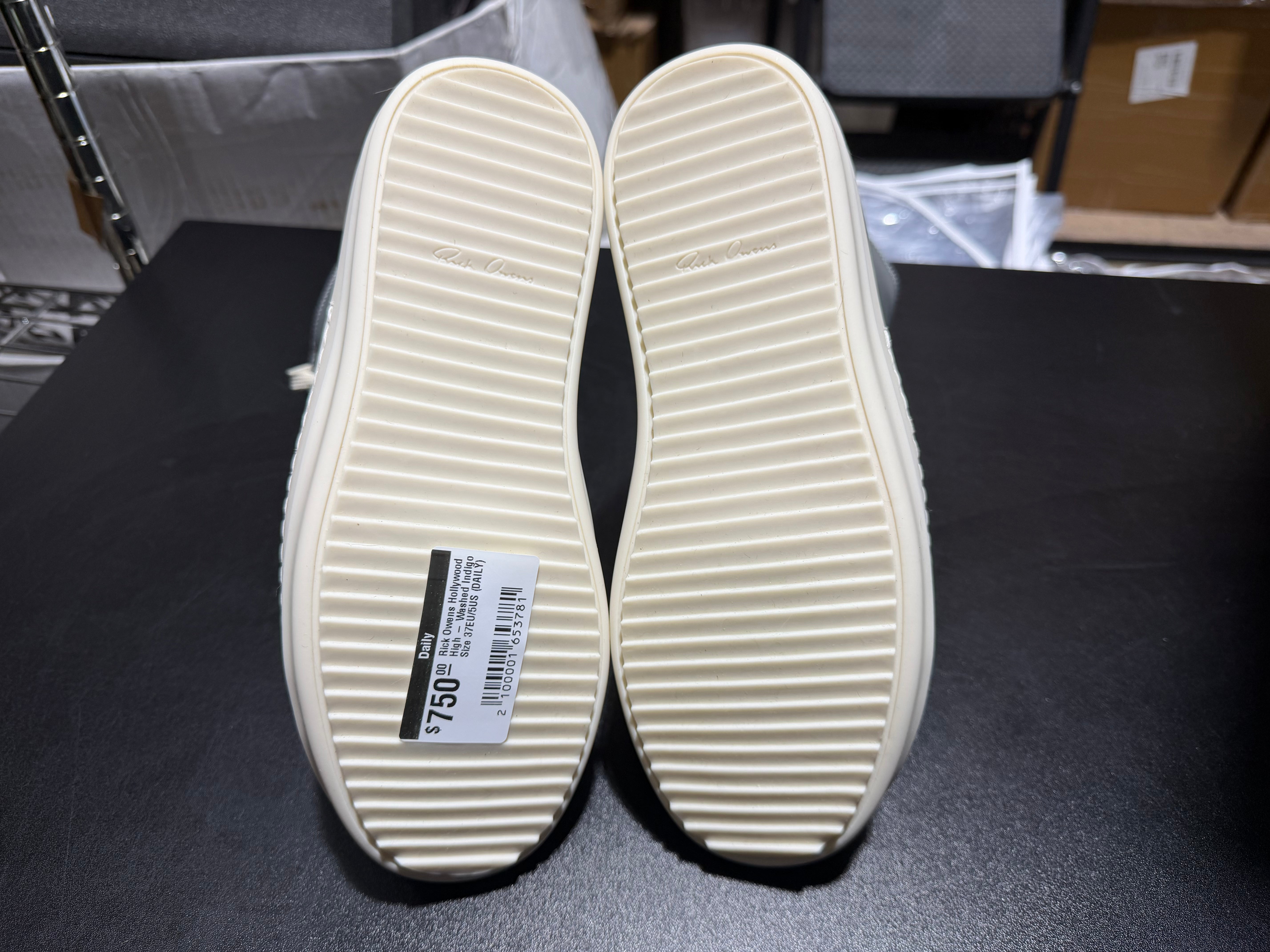 Rick Owens Hollywood High - Washed Indigo Size 37EU/5US