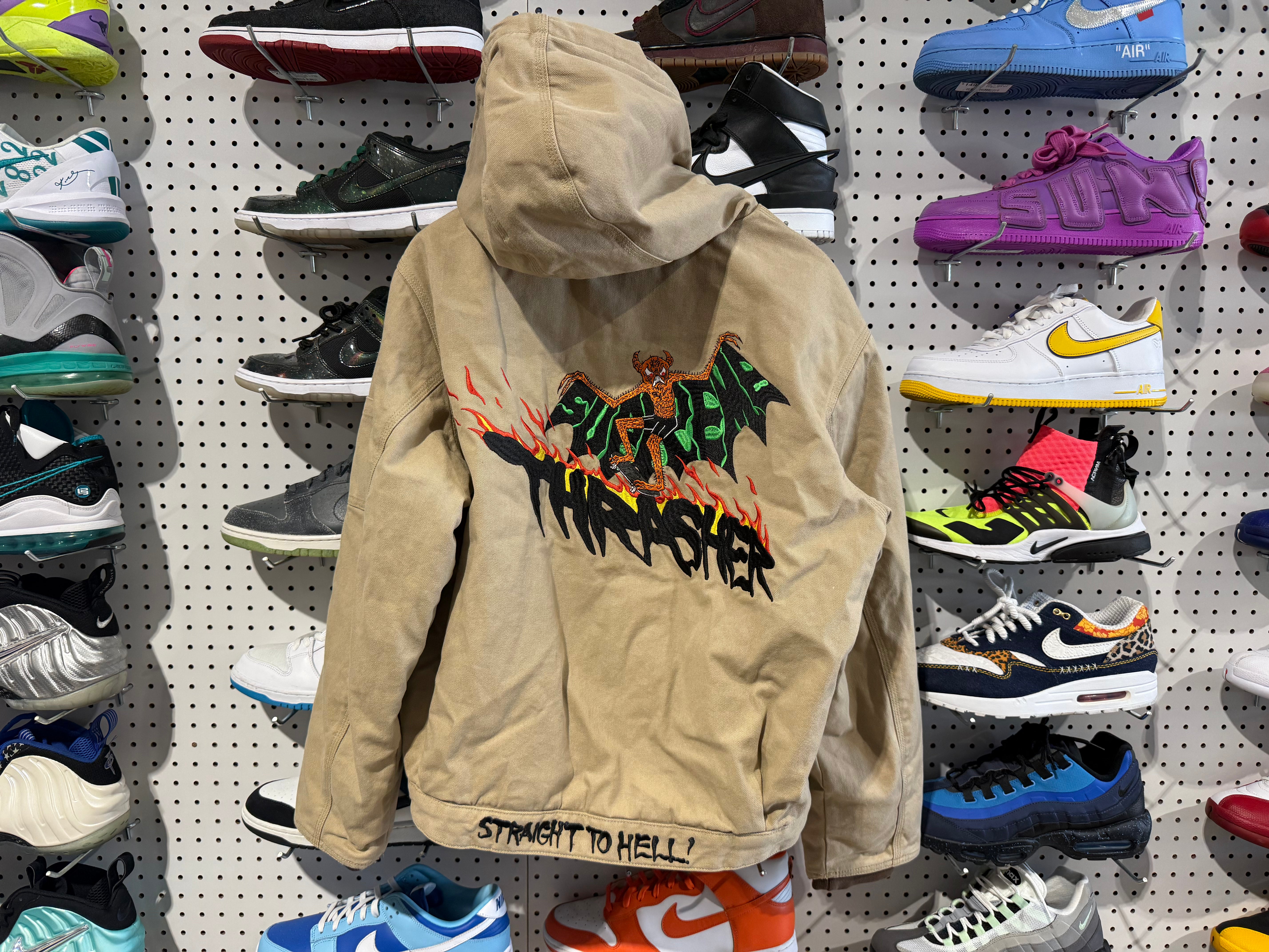NEW Supreme Thrasher Hooded Work Jacket - Tan Size Medium