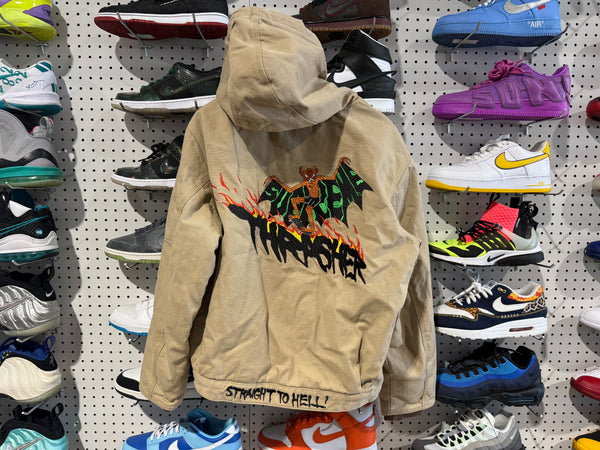 NEW Supreme Thrasher Hooded Work Jacket - Tan Size Medium