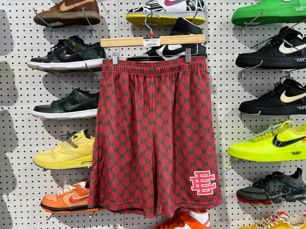 NEW Eric Emanuel EE Baggy Short - Red Fucci Print/Red Size Large