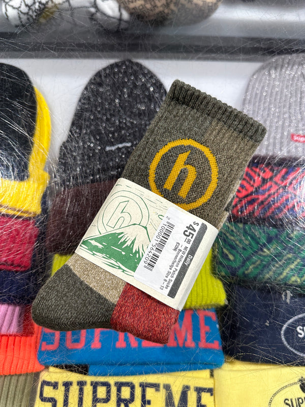 NEW Hidenn Patch Socks - Brown/beige Size 8-13