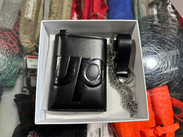 NEW Supreme Leather Chain Wallet - Black