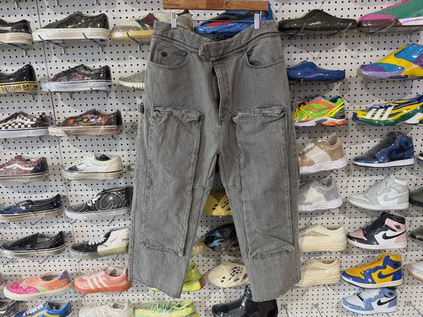 USED Luis Vuitton 3D Carpenter Pants - Grey Size 38