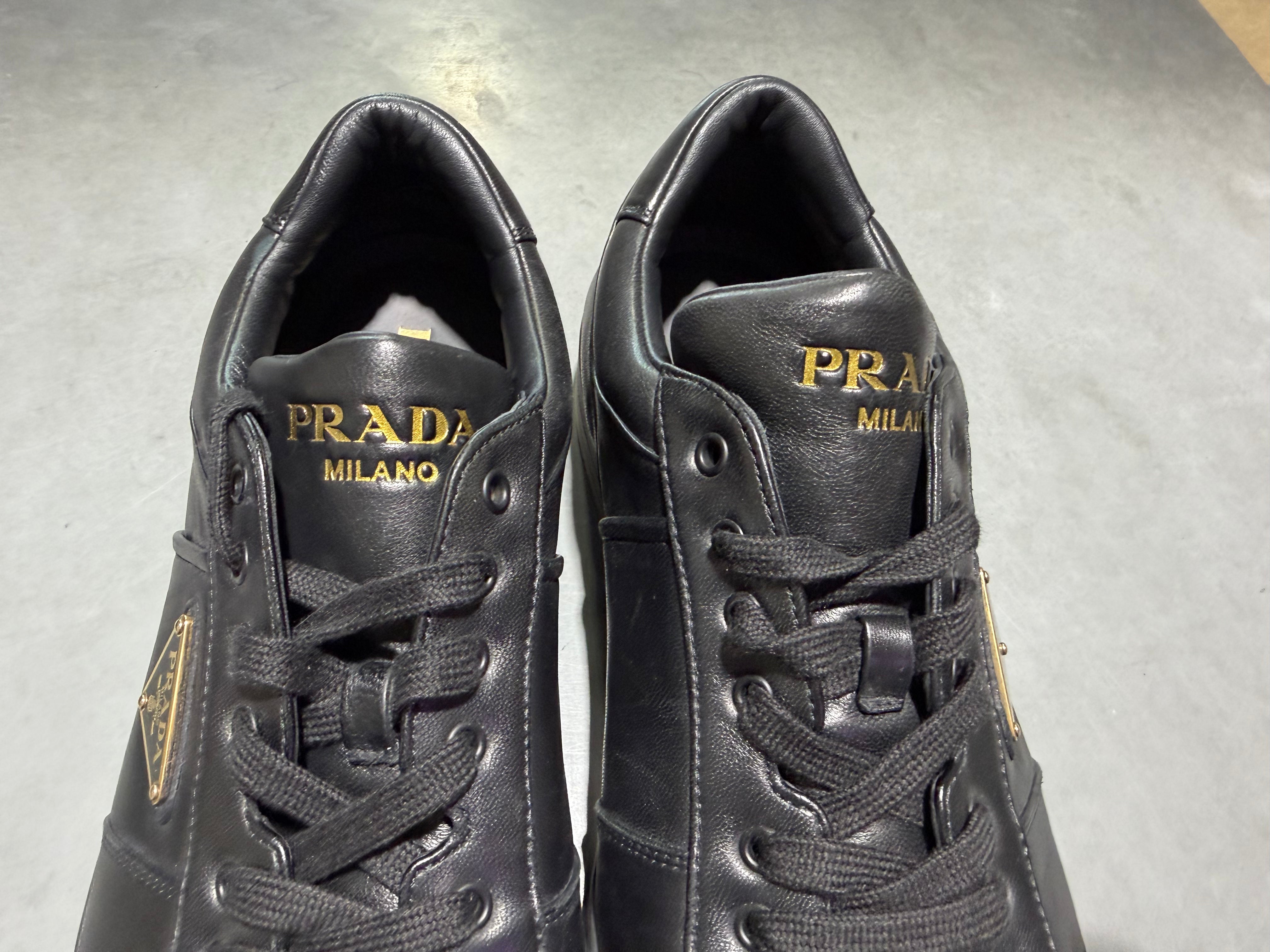 Prada Downtown Napa Sneaker - Black Size 11