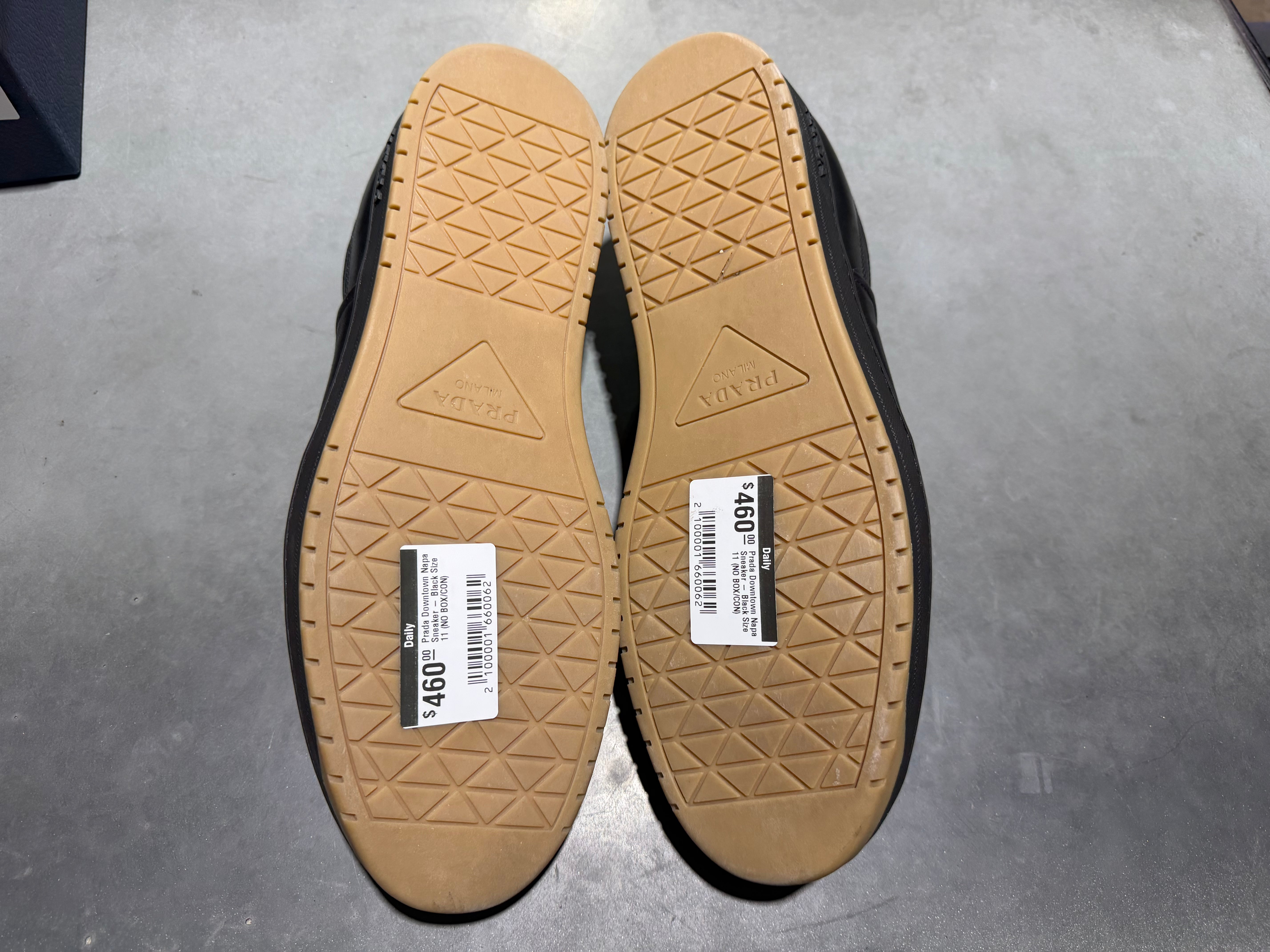Prada Downtown Napa Sneaker - Black Size 11