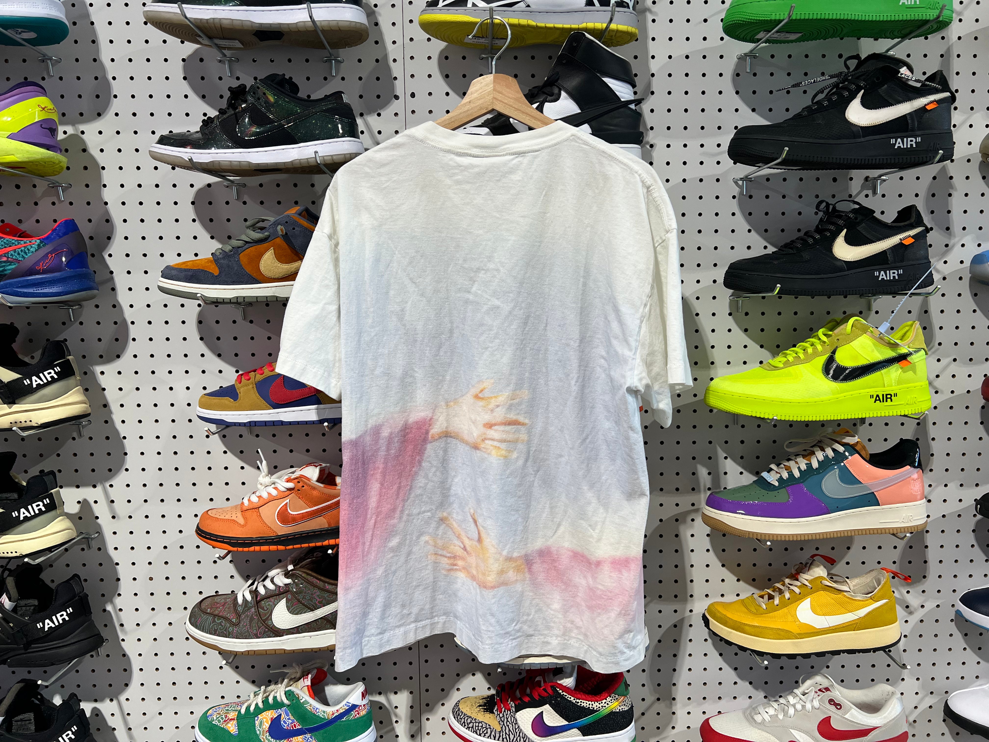 USED Saint Michael Mothers Arms Tee - White/Multi Size Large