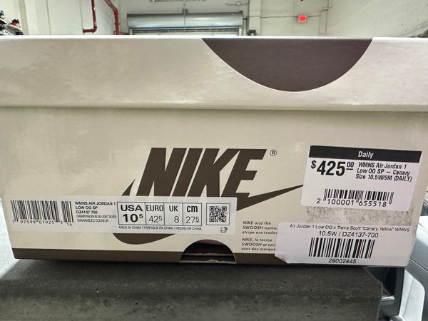 WMNS Air Jordan 1 Low OG SP - Canary Size 10.5W/9M