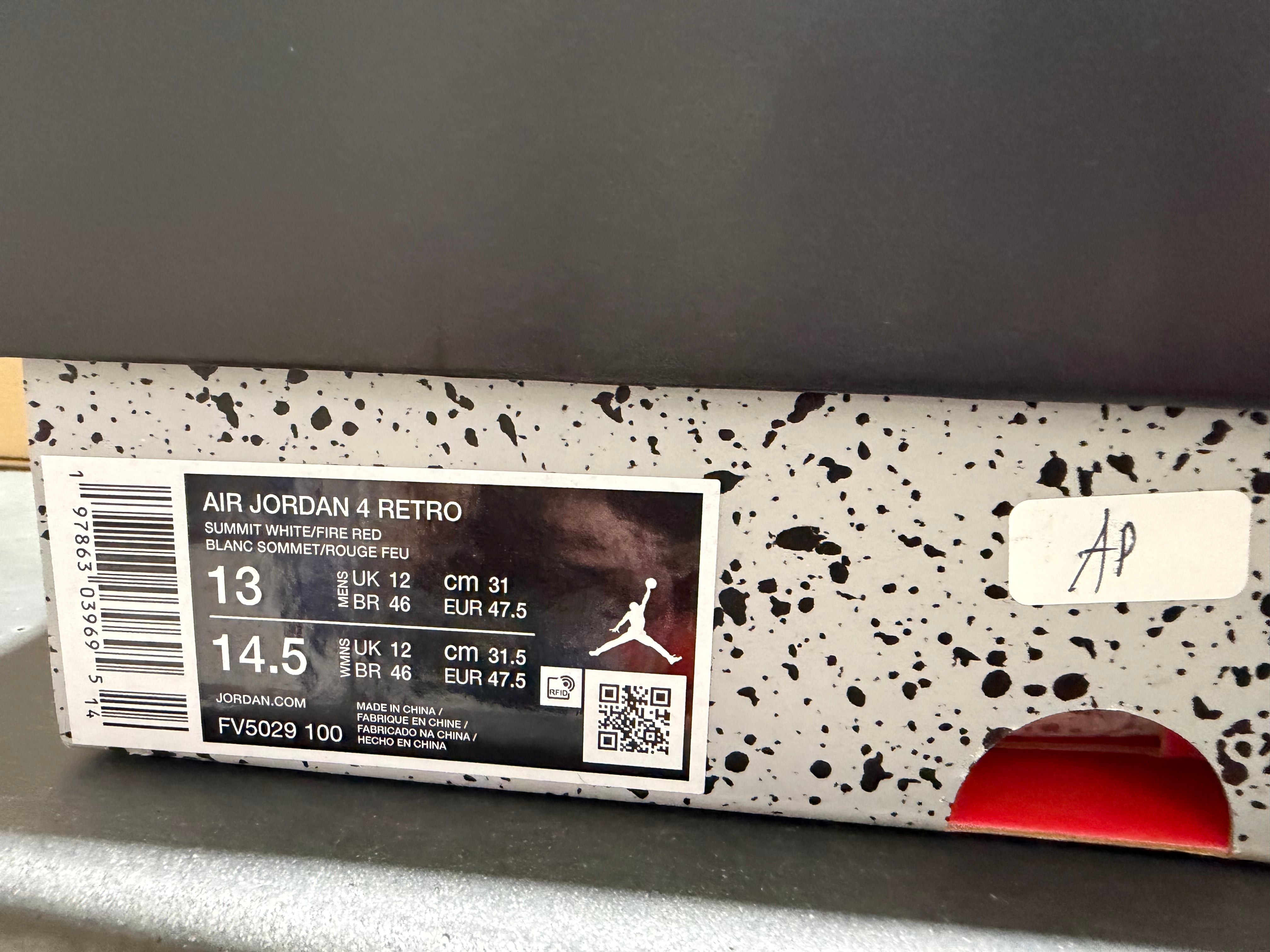 Air Jordan 4 Retro - White Cement Size 13