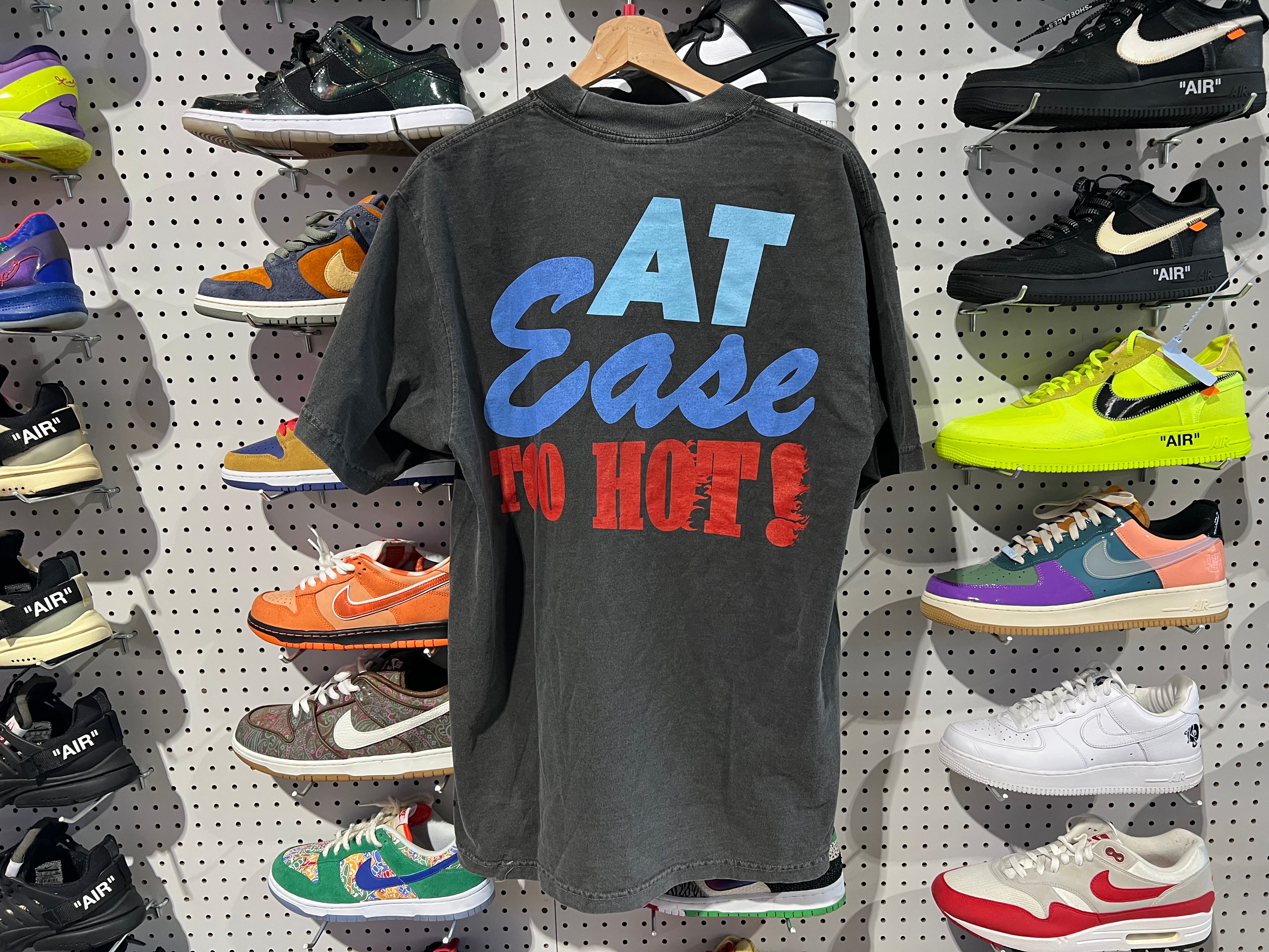 NEW AT EASE! Too Hot Tee - Faded Black Size Medium