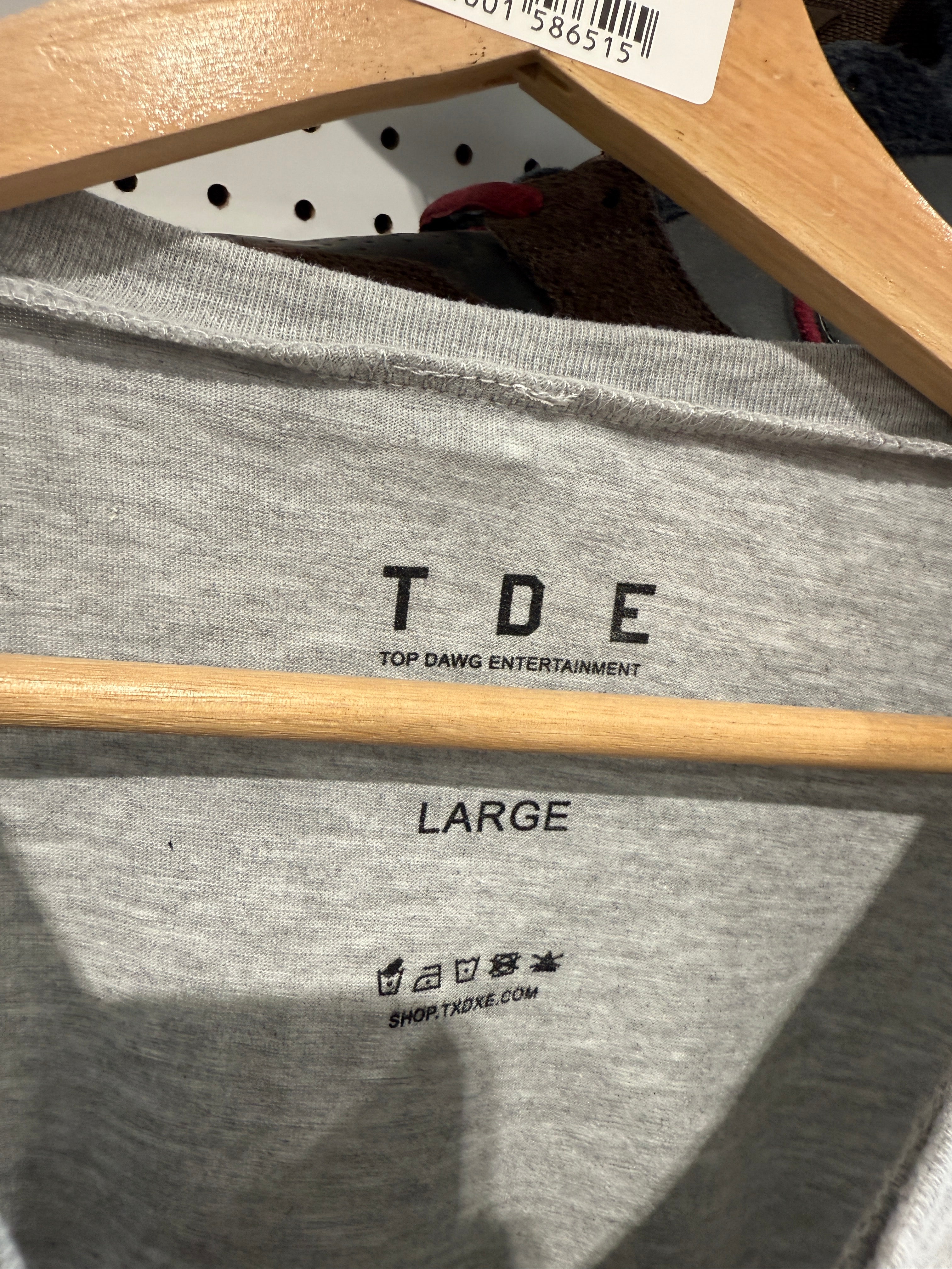 NEW Kendrick Lemar TDE Damn Tee - Grey Size Large