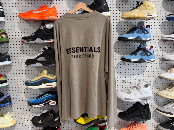 NEW Fear Of God Essentials Classic Fit L/S Tee - Homestead Heather Size Medium