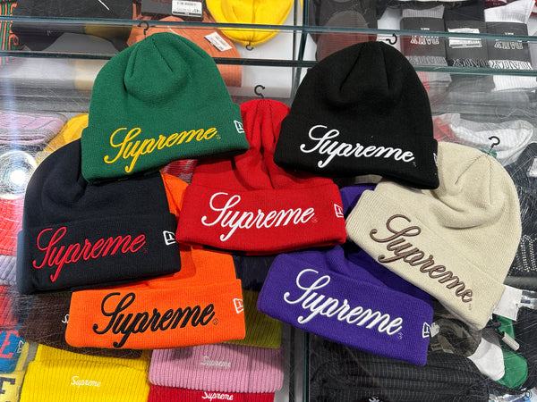 NEW Supreme New Era Script Beanie