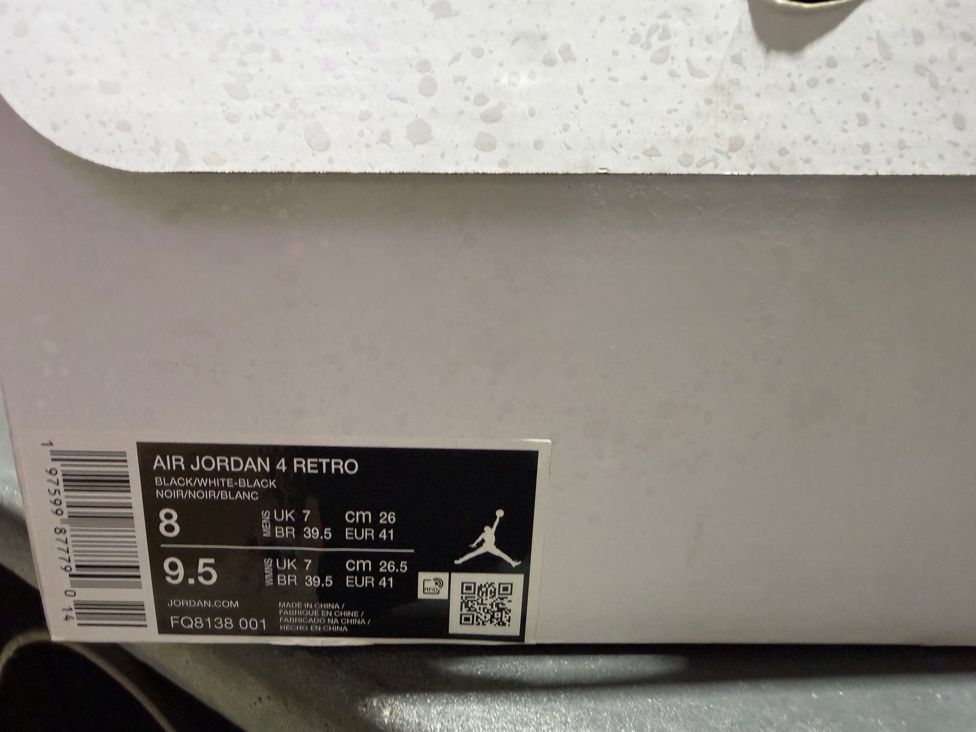 Air Jordan 4 Retro - White Thunder Size 8