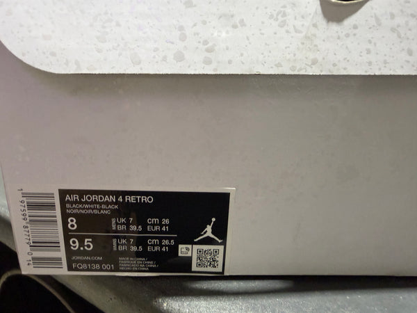 Air Jordan 4 Retro - White Thunder Size 8