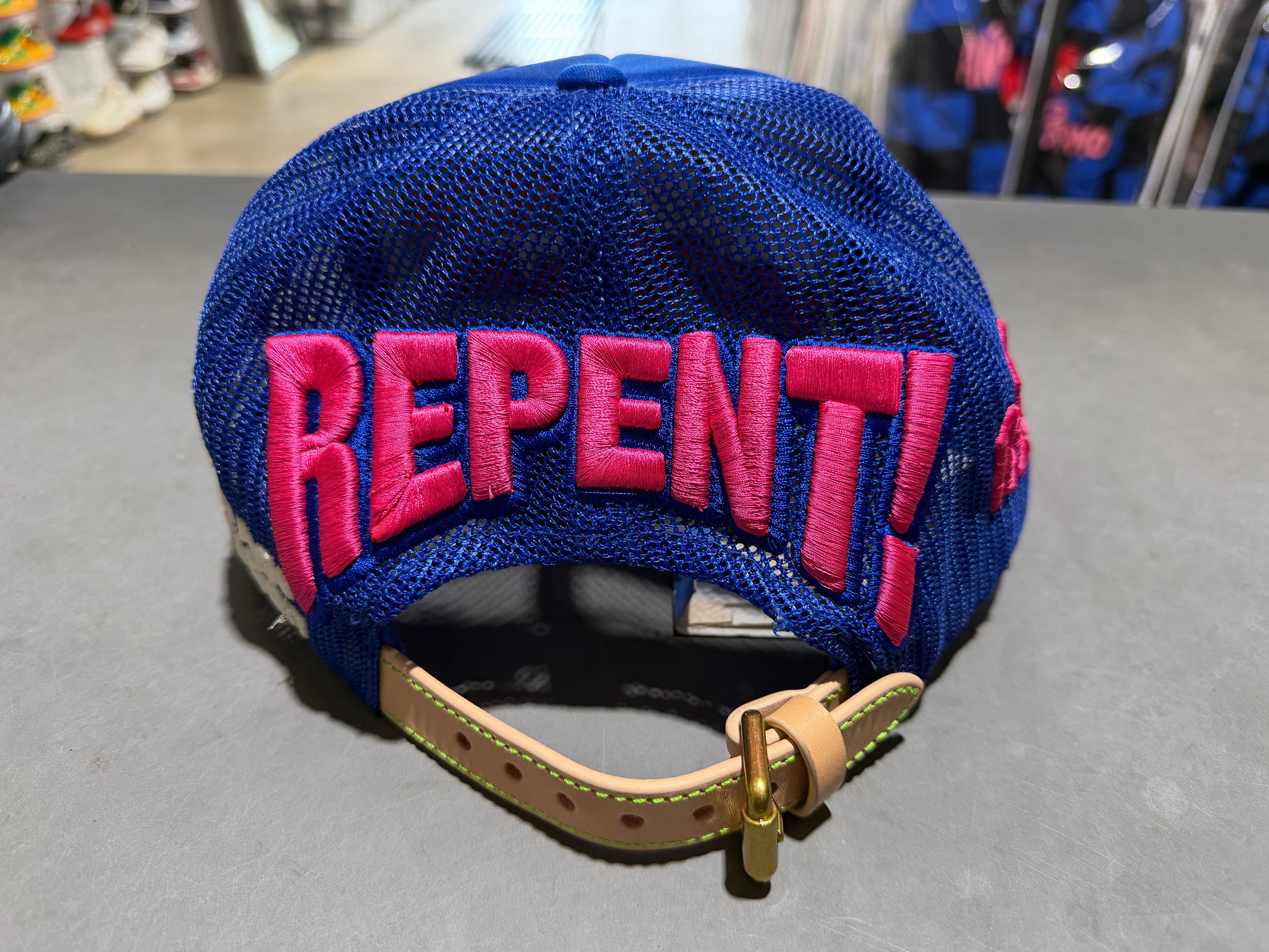 USED Better With Age God Is Alive Trucker Hat - Blue