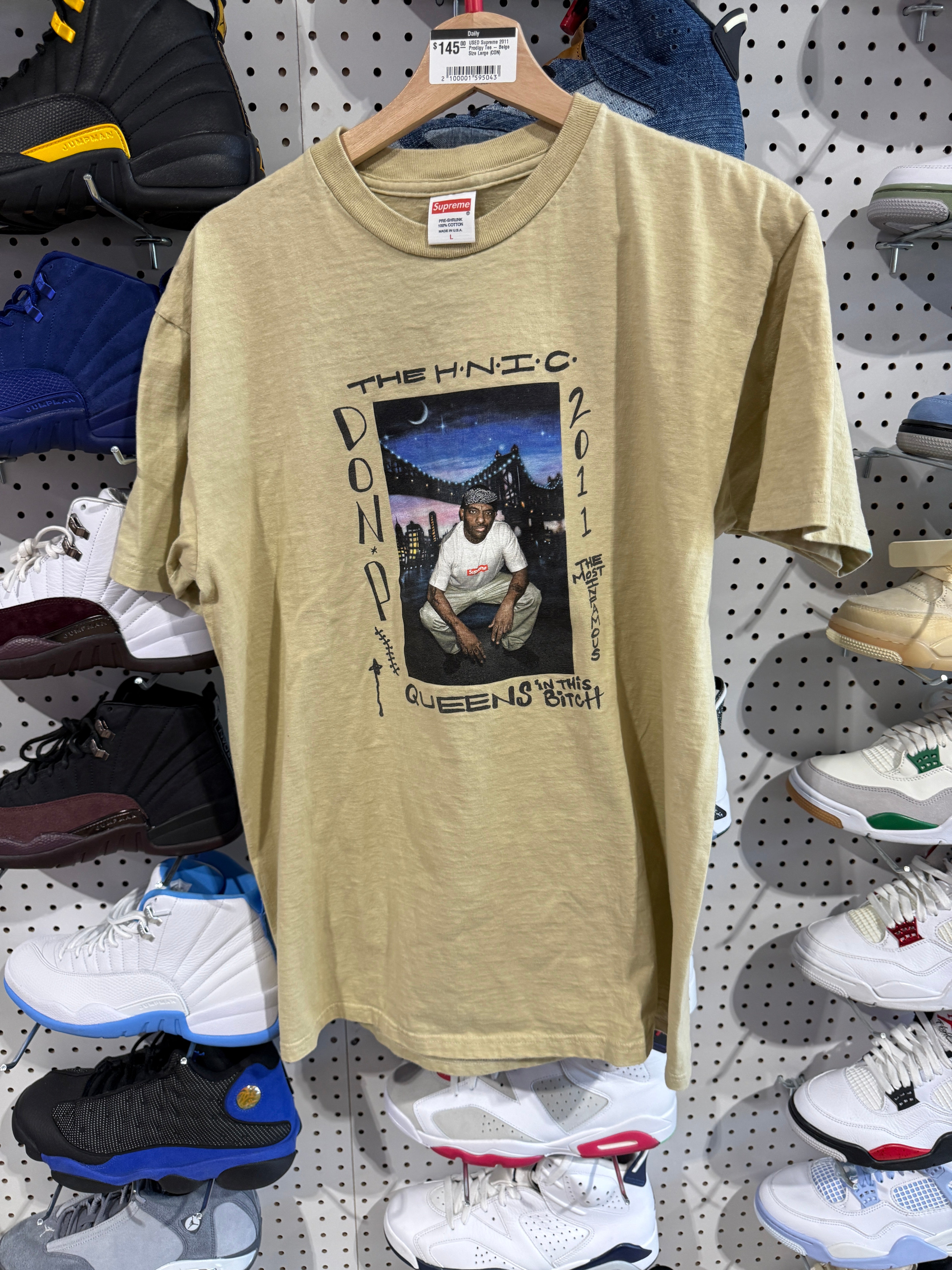 USED Supreme 2011 Prodigy Tee - Beige Size Large