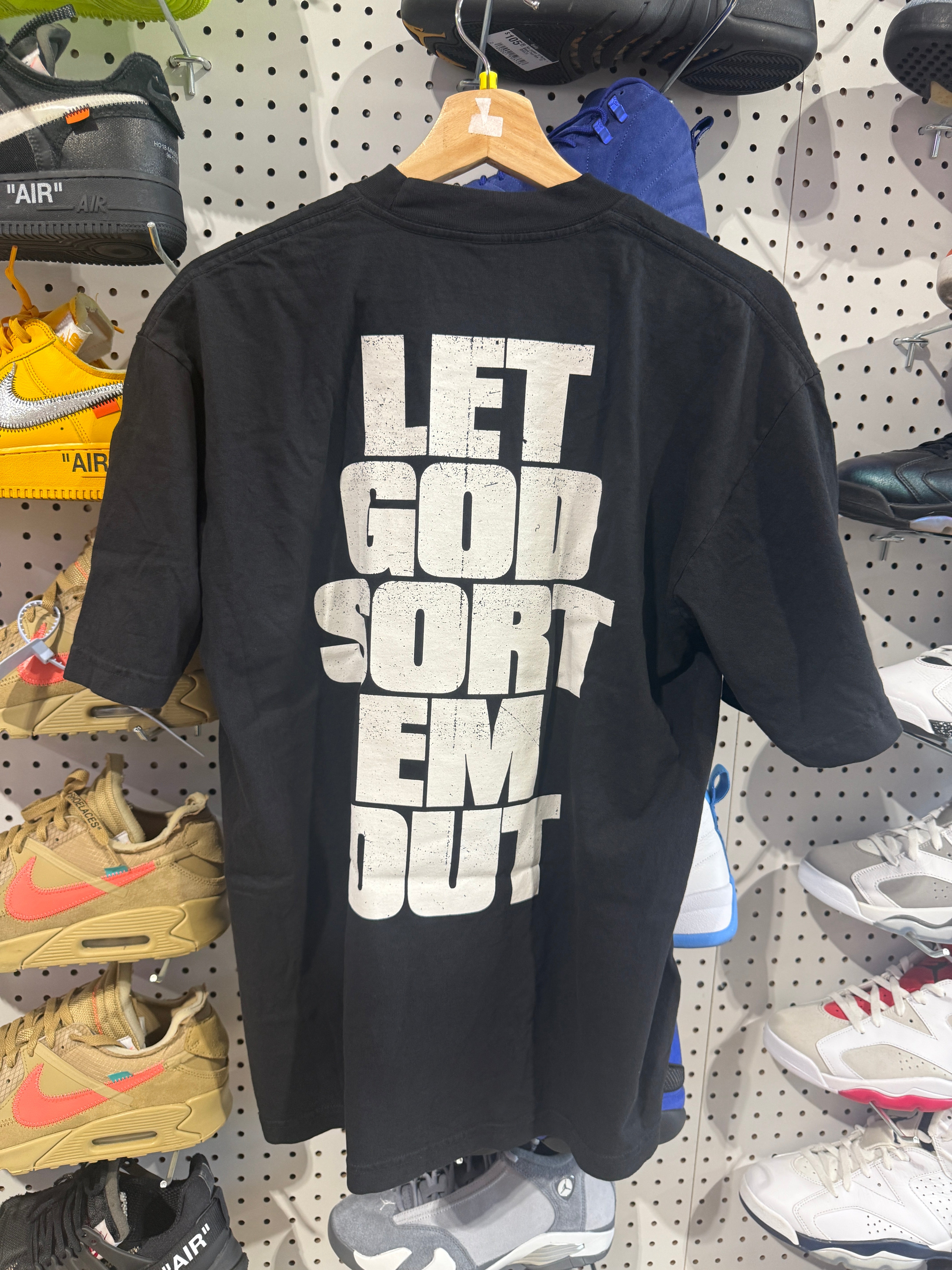 NEW KAWS x Clipse Let God Sort Em Out Tee - Black