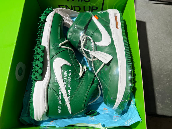 Nike Air Force 1 Mid Off-White - Pine Green Size 11