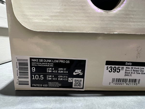 Nike SB Dunk Low - Born X Raised One Block At A Time Size 9
