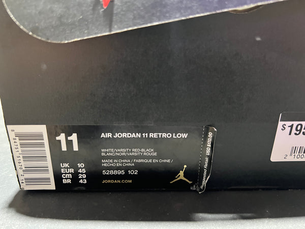 Air Jordan 11 Retro Low - Cherry 2016 Size 11