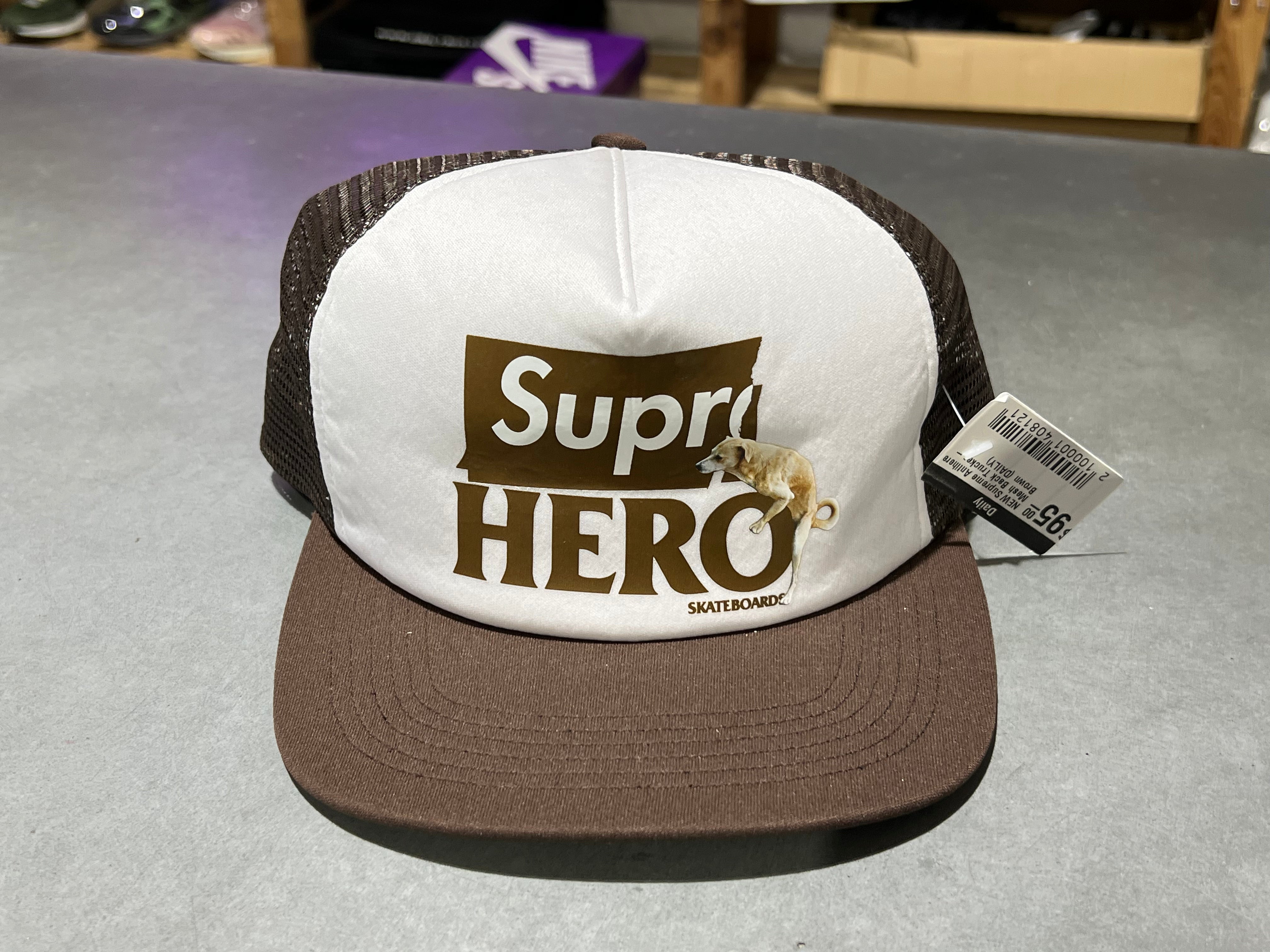 NEW Supreme Antihere Mesh Back Trucker - Brown