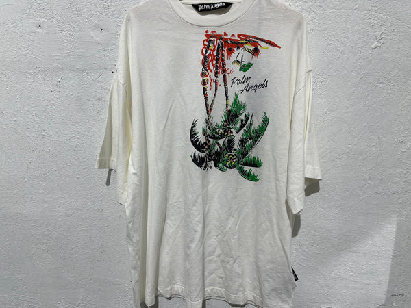 NEW Palm Angels Upside Down Palm Tee - White Size XL
