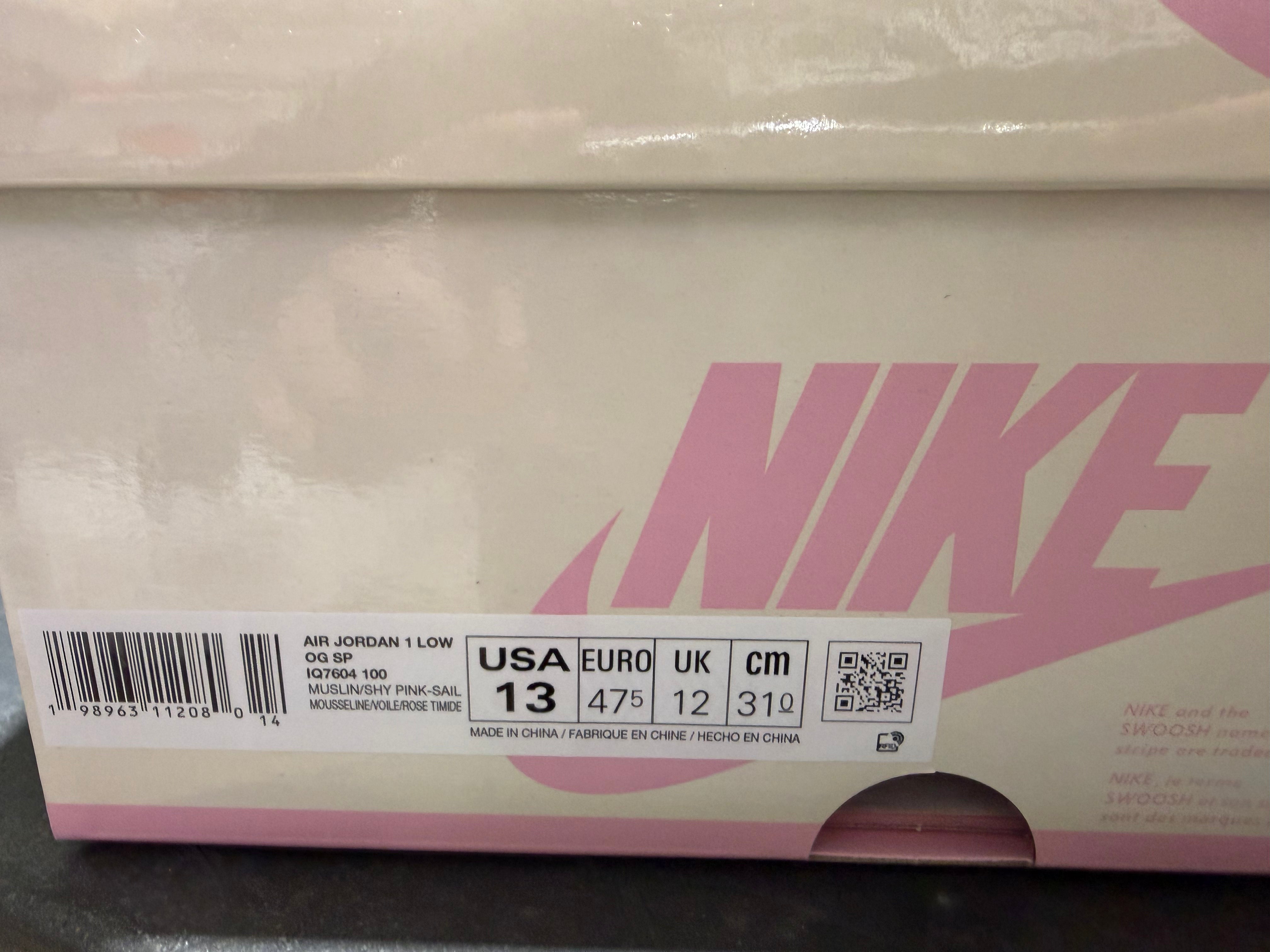 Air Jordan 1 Low OG SP - Travis Scott/Shy Pink Size 13