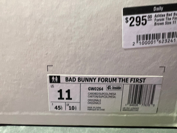 Adidas Bad Bunny Forum The First - Brown Size 11