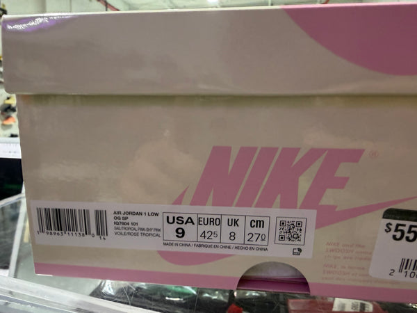 Air Jordan 1 Low OG SP - Travis Scott/Tropical Pink Size 9