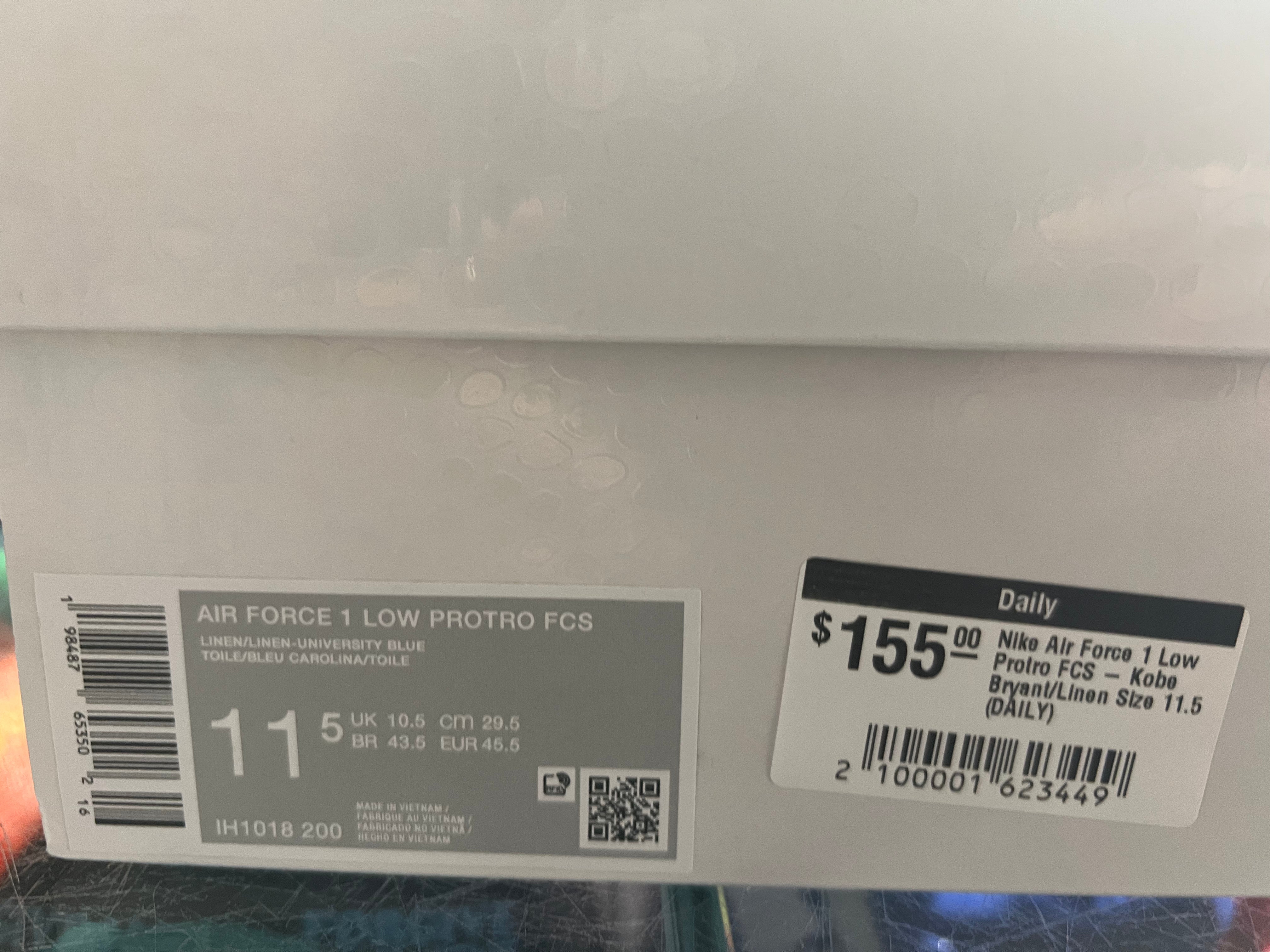 Nike Air Force 1 Low Protro FCS - Kobe Bryant/Linen Size 11.5