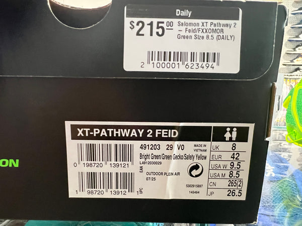Salomon XT Pathway 2 - Feid/FXXOMOR Green Size 8.5