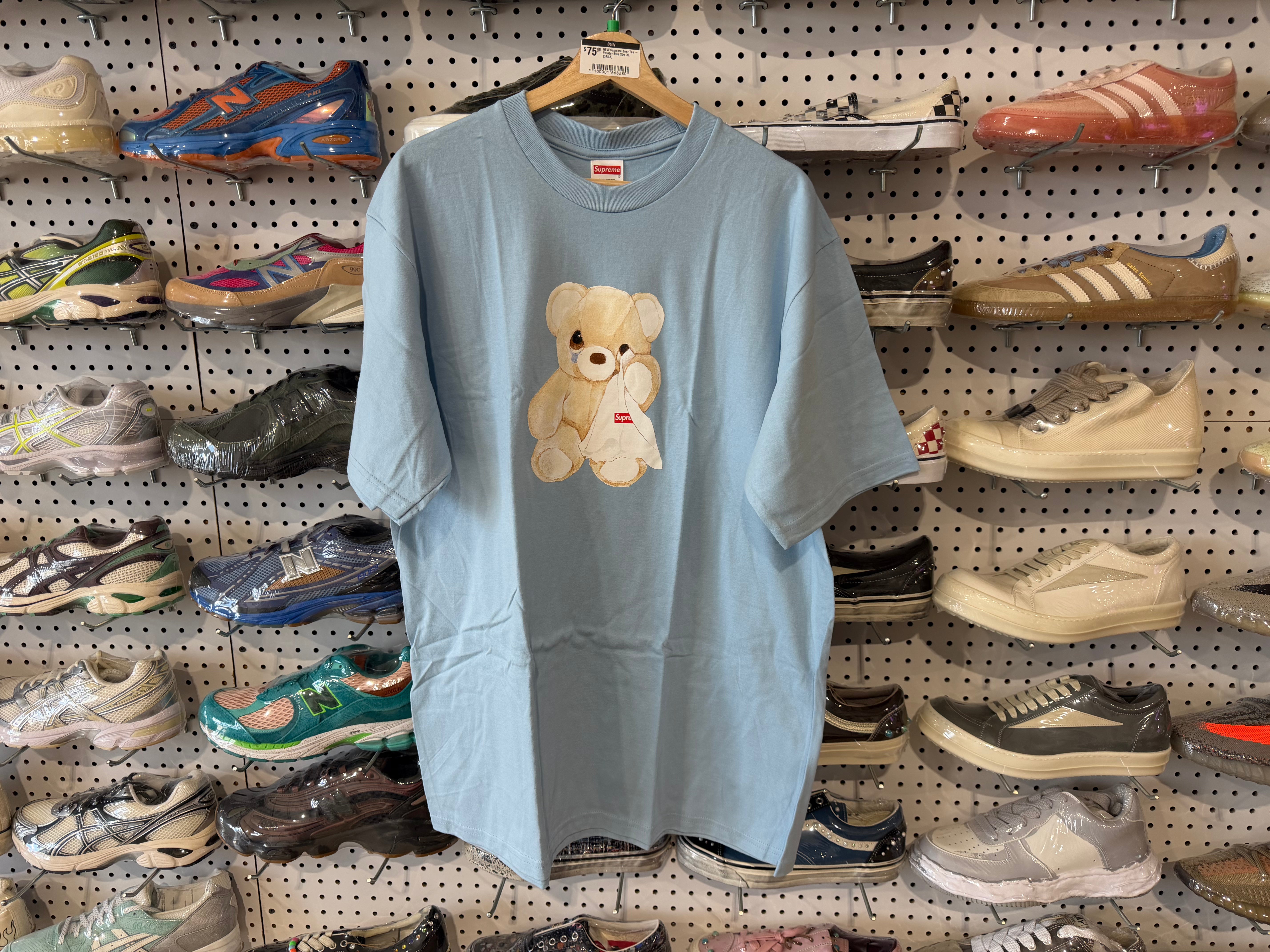 NEW Supreme Bear Tee - Powder Blue Size XL