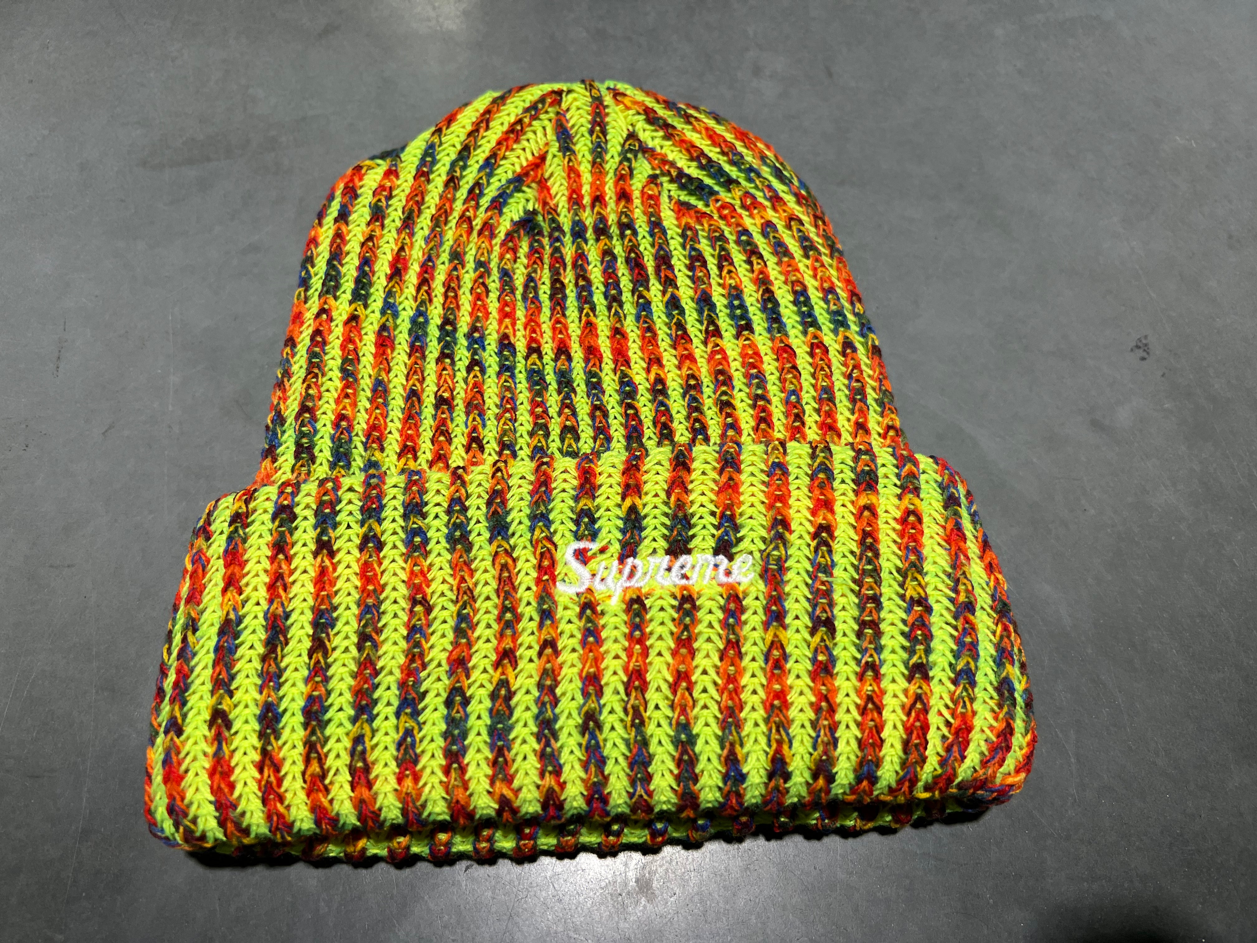 NEW Supreme Rainbow Loose Gauge Beanie - Yellow