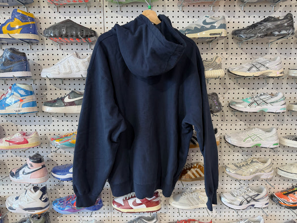 USED Supreme Swarovski Motion Logo Hoodie - Navy Size XL