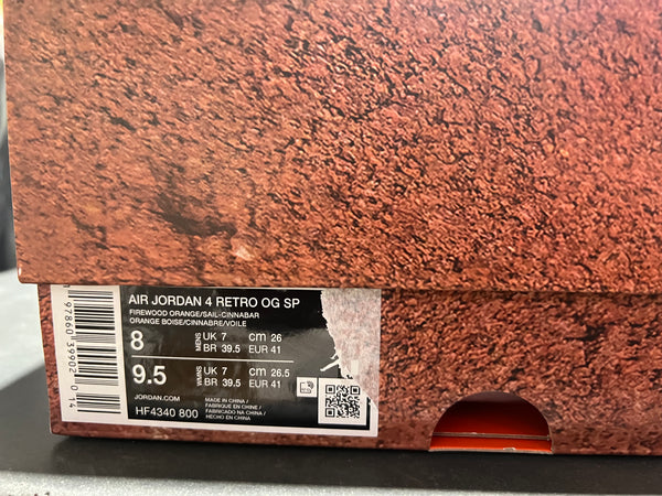 Air Jordan 4 Retro OG SP - Nigel Sylvester Brick by Brick Size 8
