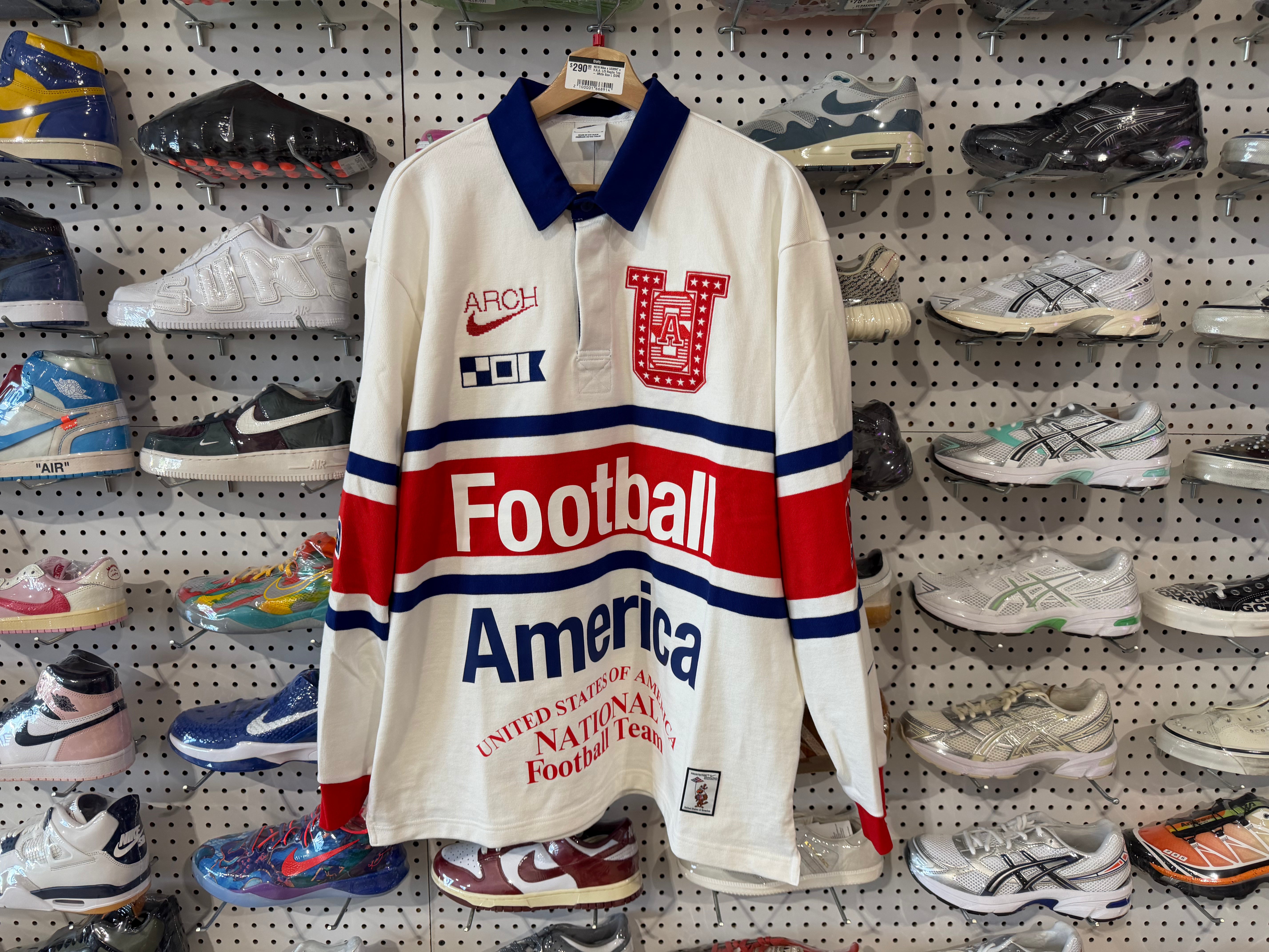 NEW Nike x USMNT x V.A.A. L/S Rugby Top - White Size L