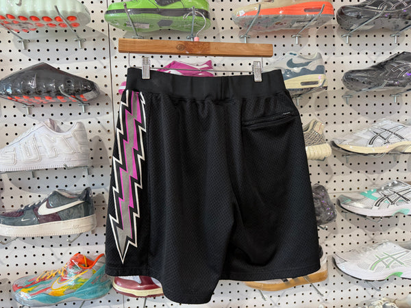 USED Supreme Basketball Bolt Shorts -  Black / Pink Size Small
