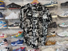 NEW Supreme SS18 Vibrations Rayon Button Up Shirt - White Black Size Medium