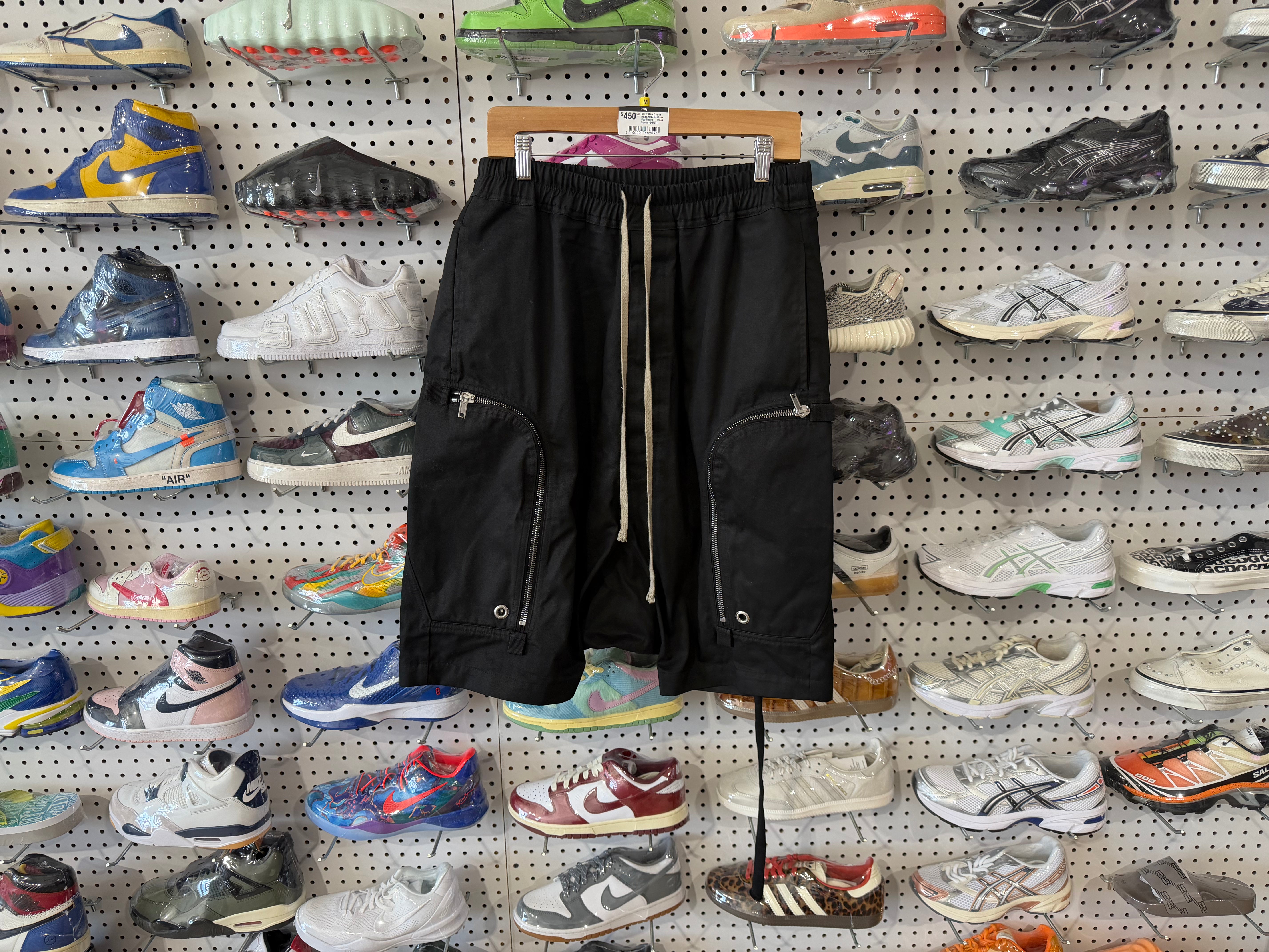 USED Rick Owens DRKSHDW Bauhaus Pod Shorts - Black Size M