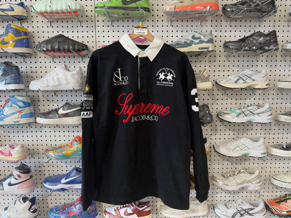 NEW Supreme La Martina Rugby - Black Size M