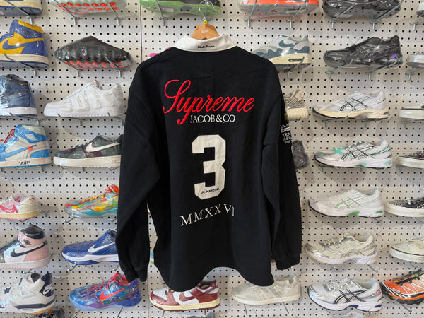 NEW Supreme La Martina Rugby - Black Size M