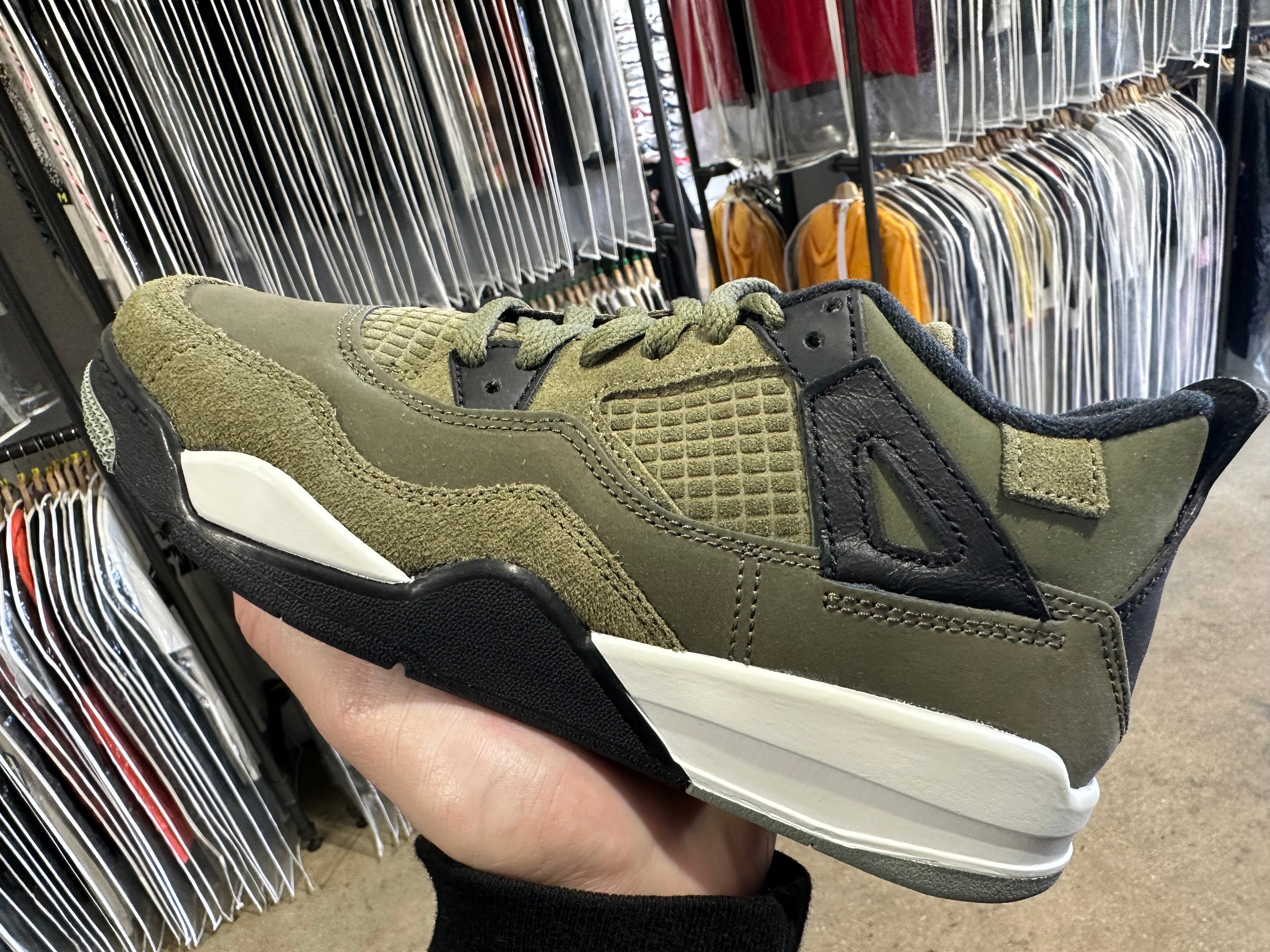 Air Jordan 4 Retro SE Craft (PS) - Medium Olive