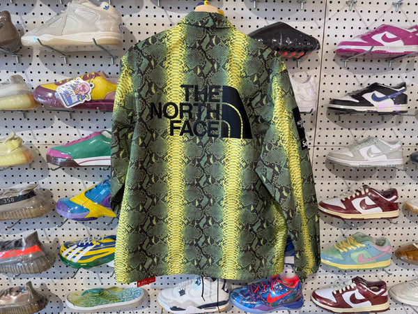 Supreme The North Face Snakeskin Taped Seam Coaches Jacket - Green Size M