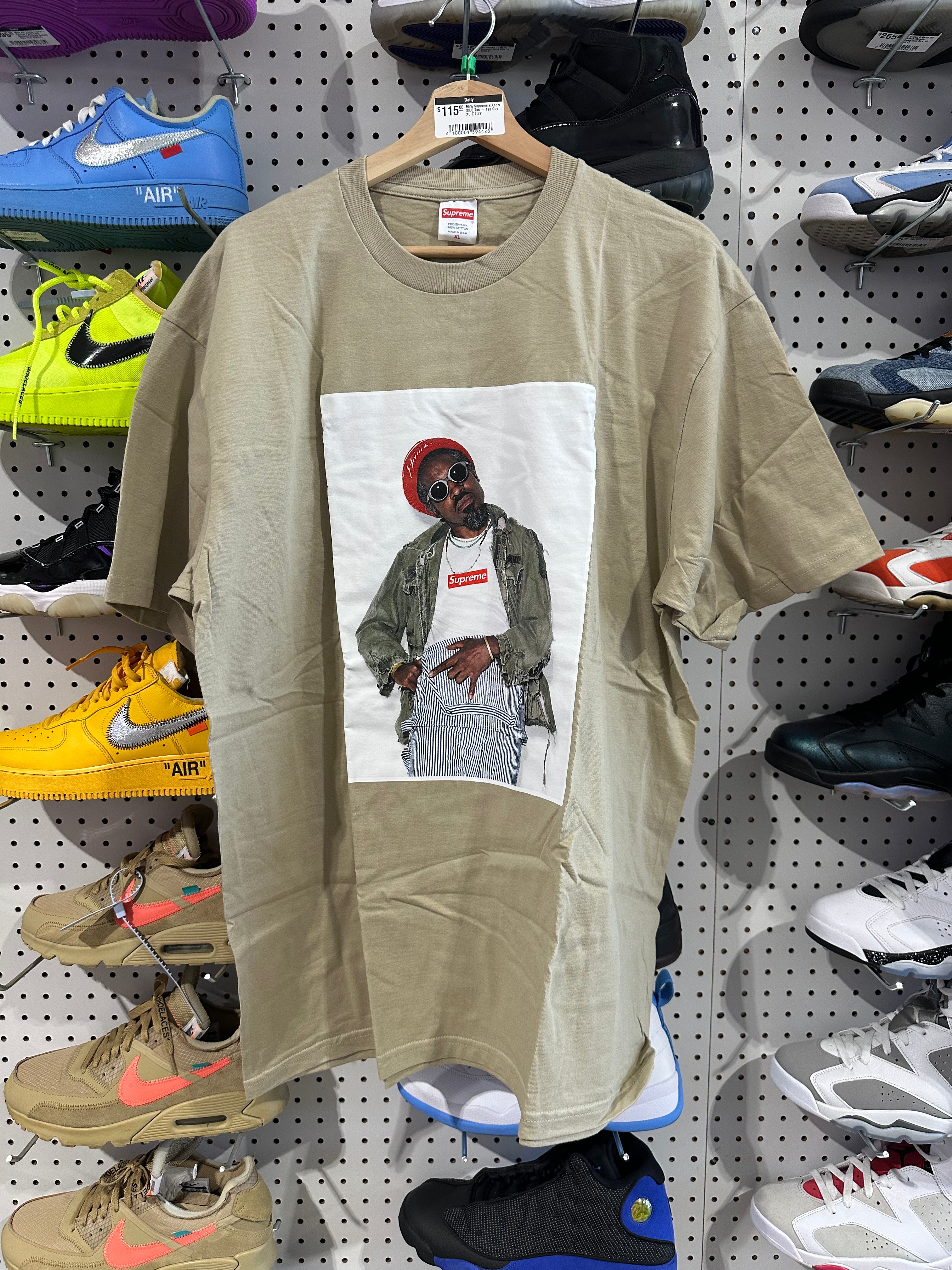 NEW Supreme x Andre 3000 Tee - Tan Size XL